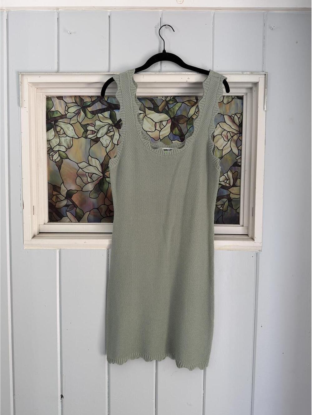 Double Zero sage green Knit Sleeveless Dress size large